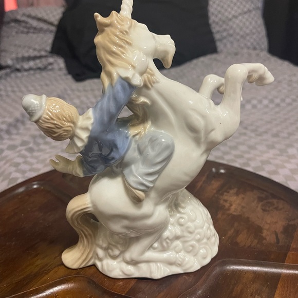 Vintage ARDALT (Lenwile China) Porcelain Unicorn w/Clown Figurine-Hand painted - Picture 8 of 13